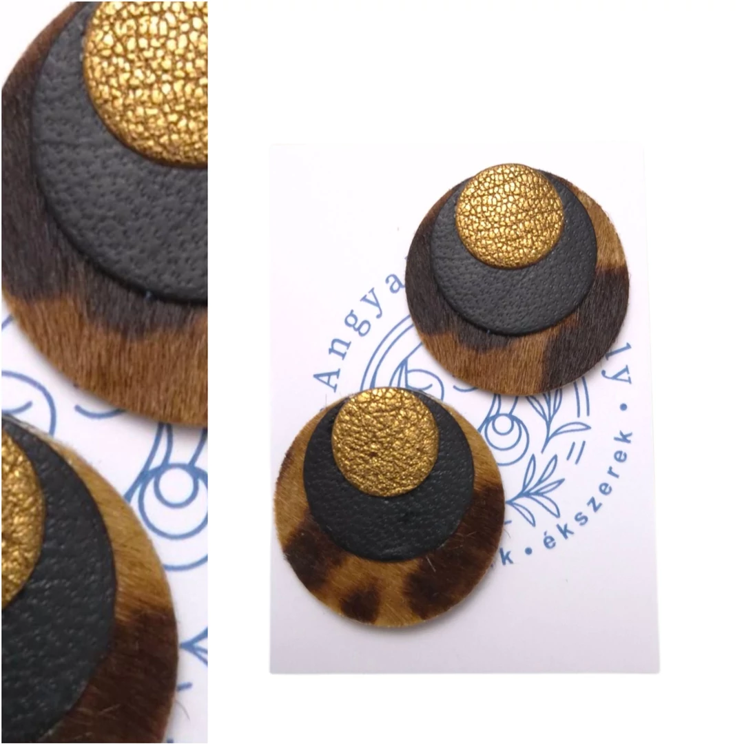 Limitált leopárdmintás bedugós bőrékszer