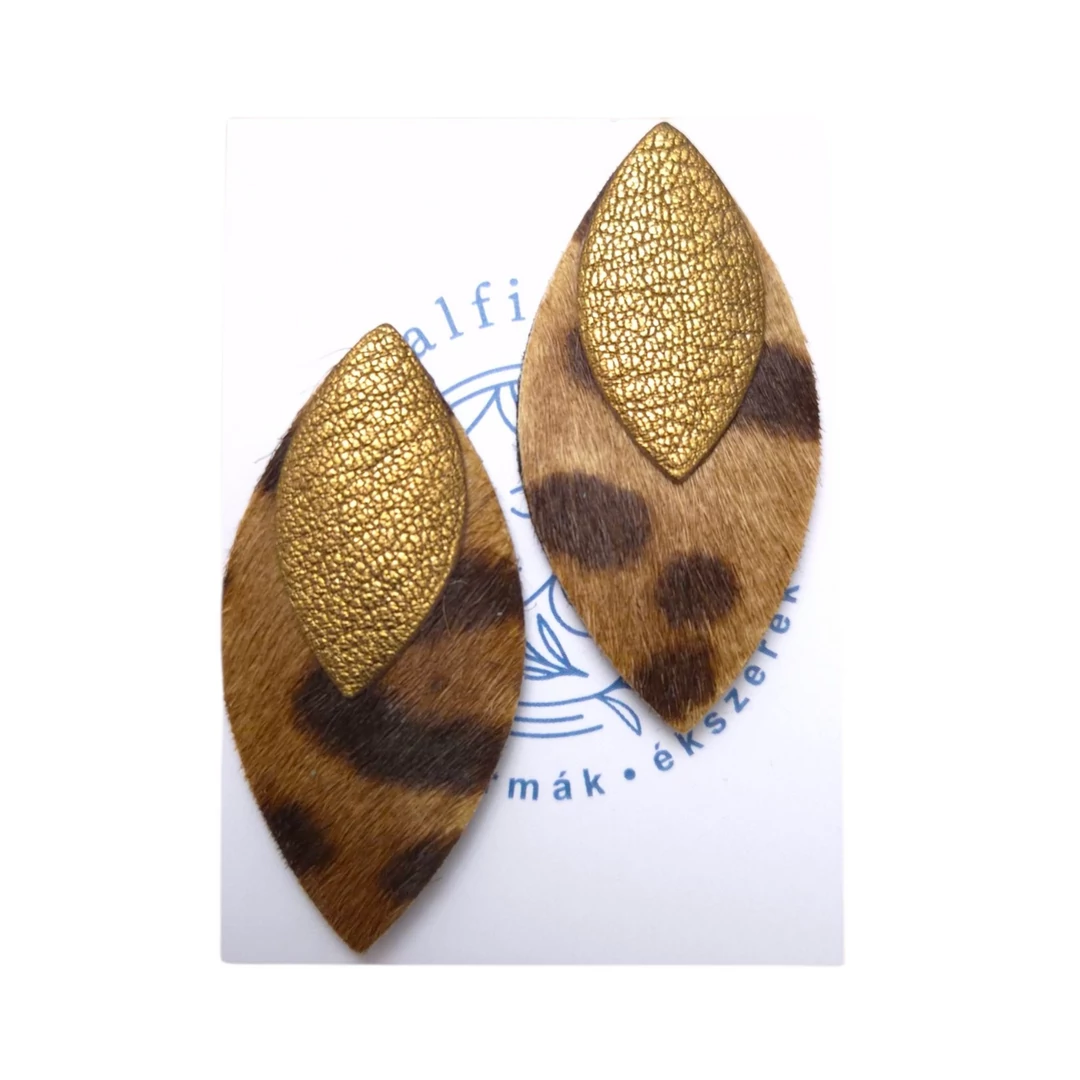 Limitált leopárdmintás bőrékszer