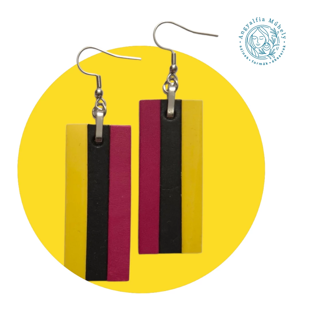 Különleges csíkos téglalap bőréksze