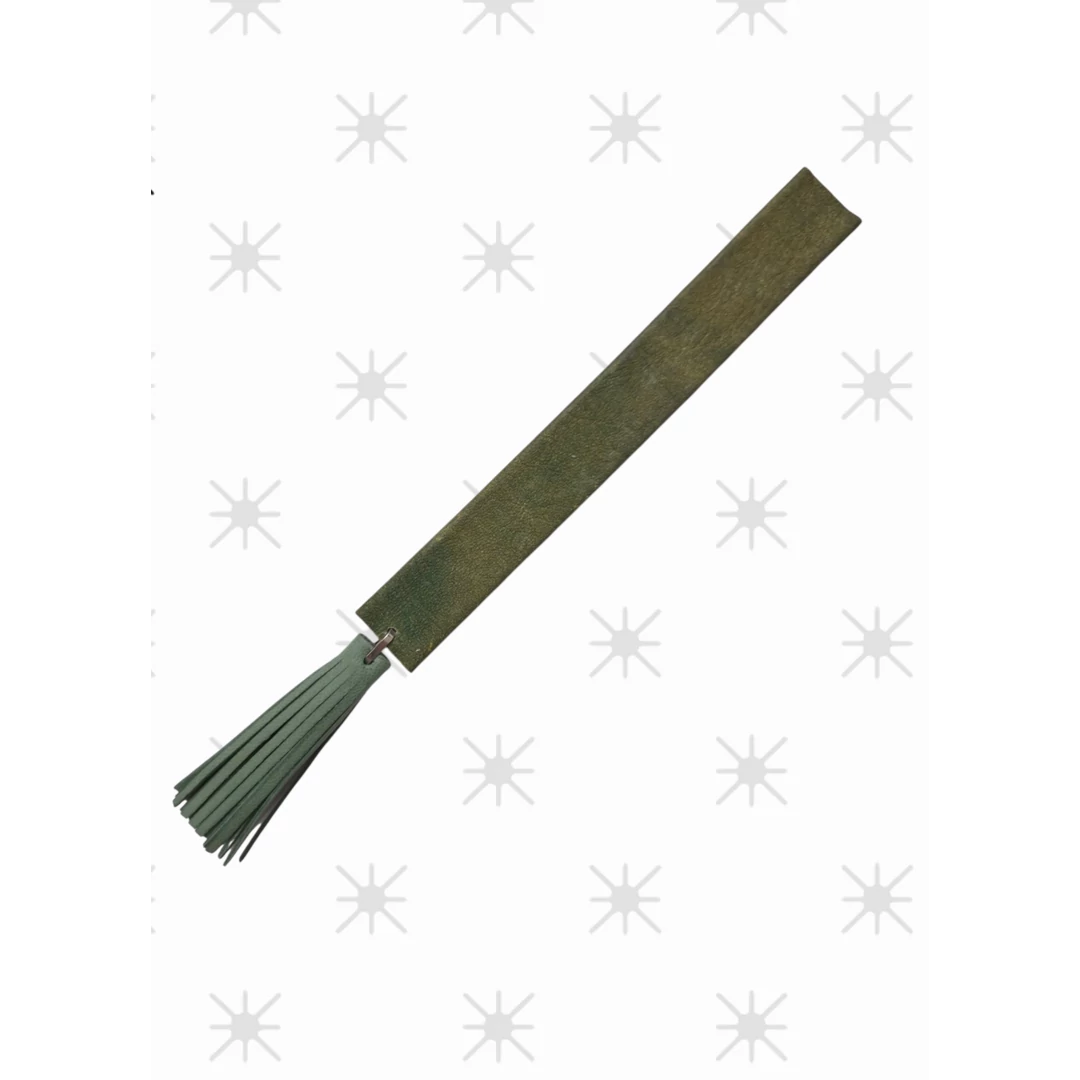 Zöld bőr könyvjelző