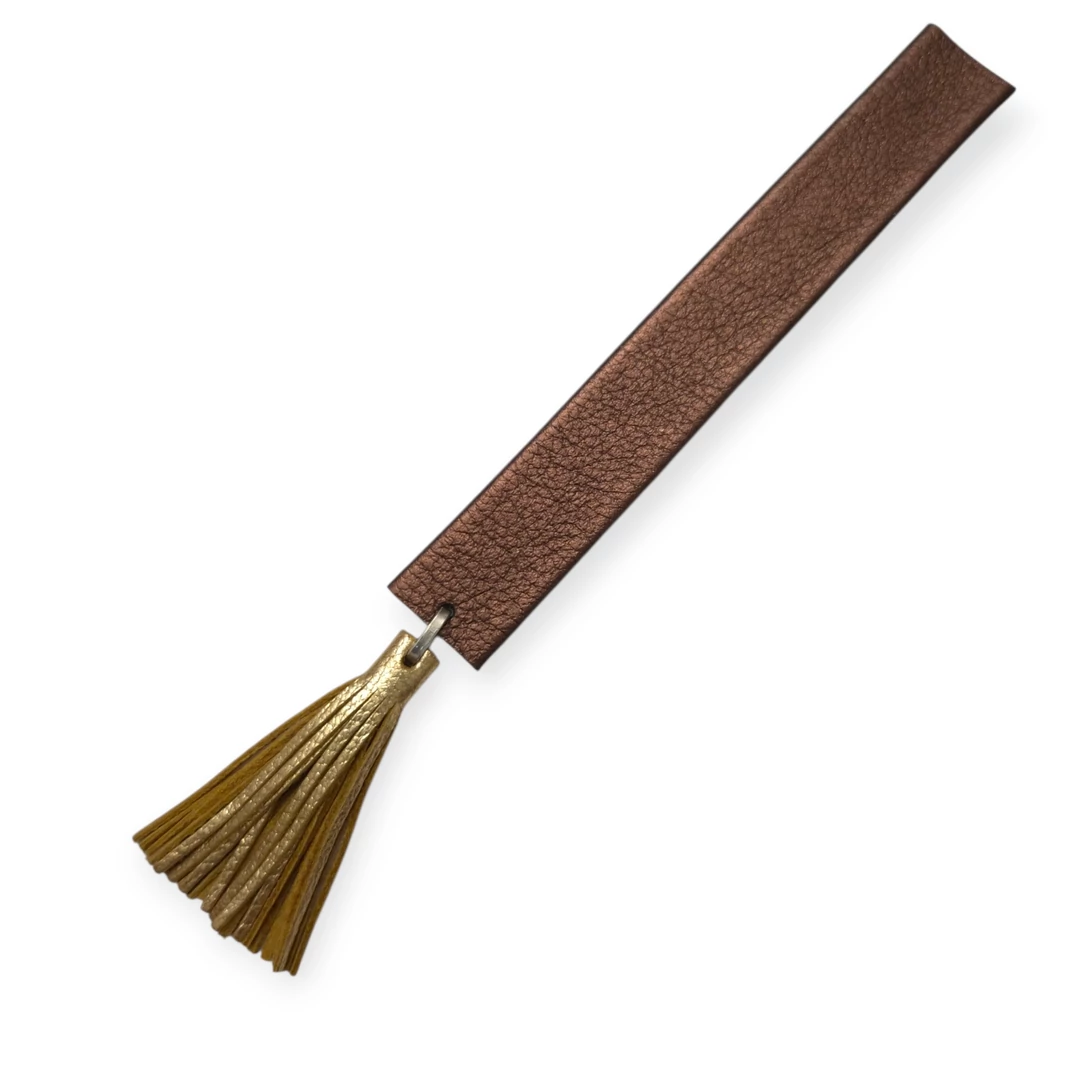 Bronz-arany könyvjelző, rojttal