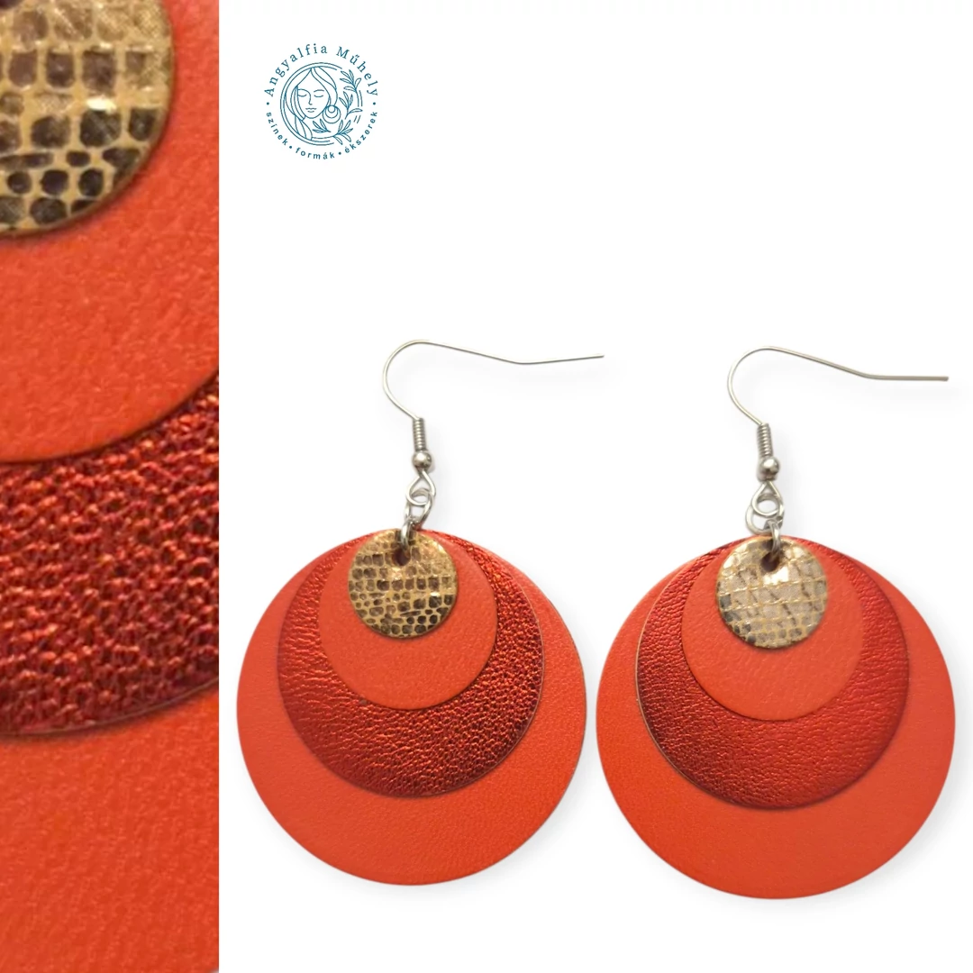 Rezes-narancs, naplemente kör fülbevaló