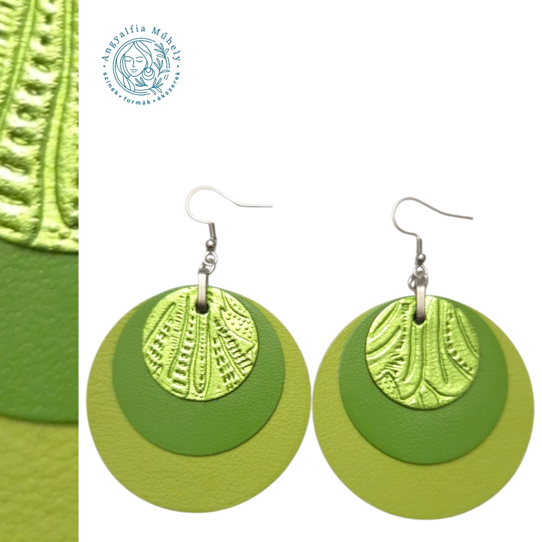 Fénylő zöldalma csodaszép bőrékszer