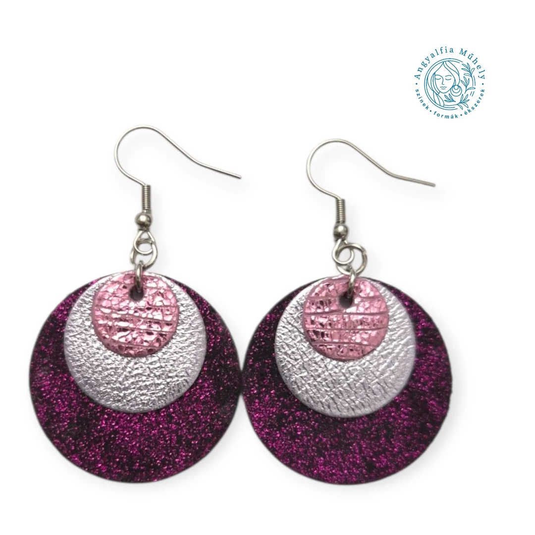 Purpur-rózsaszín kis bőrékszer