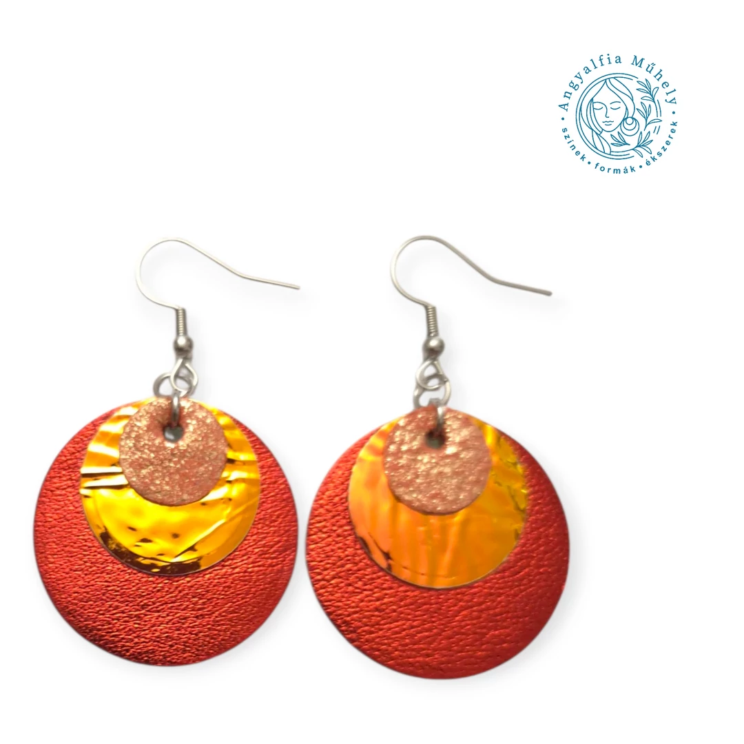 Naplemente narancssárga bőrékszer