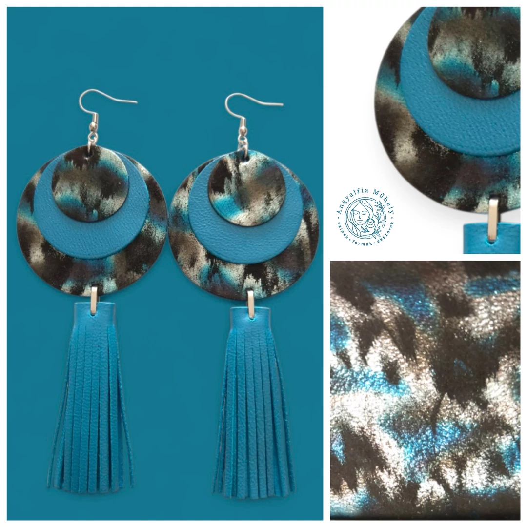 Égi tünemények bőr fülbevaló