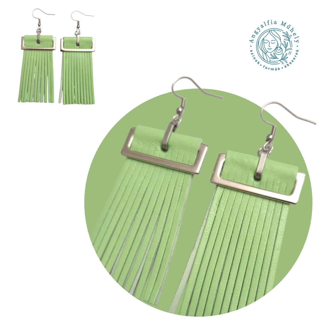 Almazöld statement bőrékszer