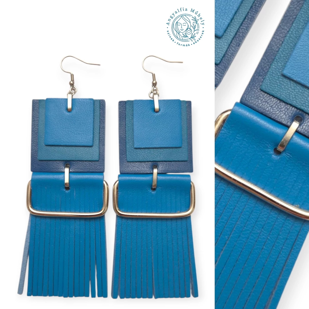 Statement türkiz bőrékszer