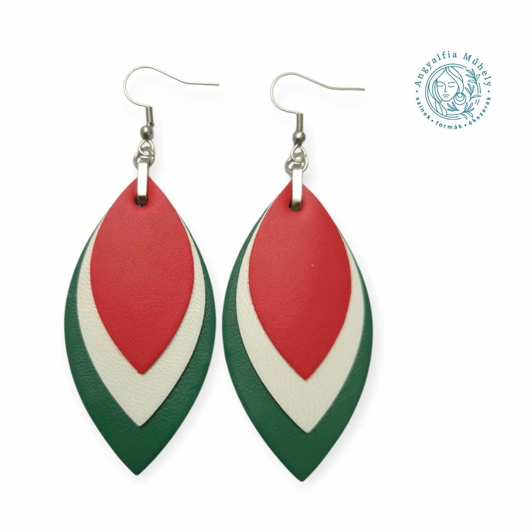 Trikolor sziromlevél bőrékszer