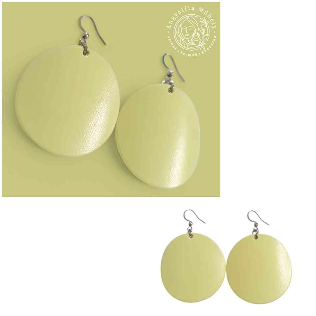 Lime minimalista bőr fülbevaló