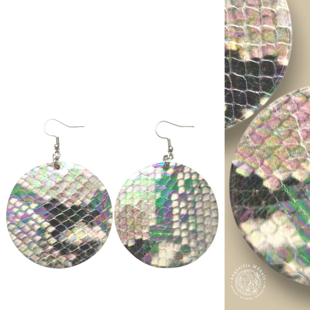 Eozin, színjátszós- mintás minimalista bőrékszer