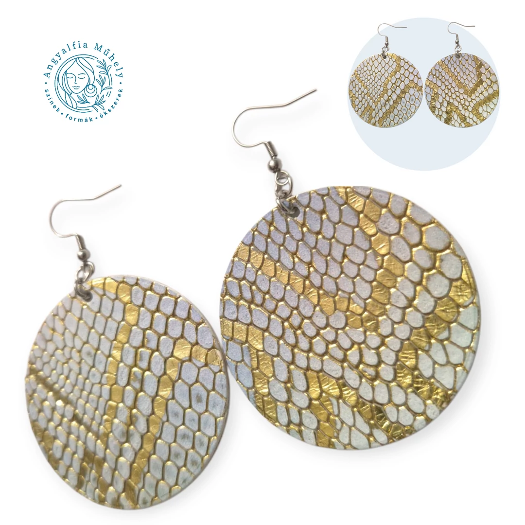 Világoskék-arany minimalista bőrékszer