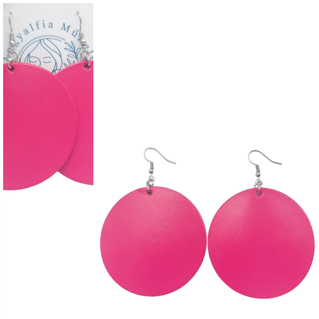 Pink minimalista fülbevaló