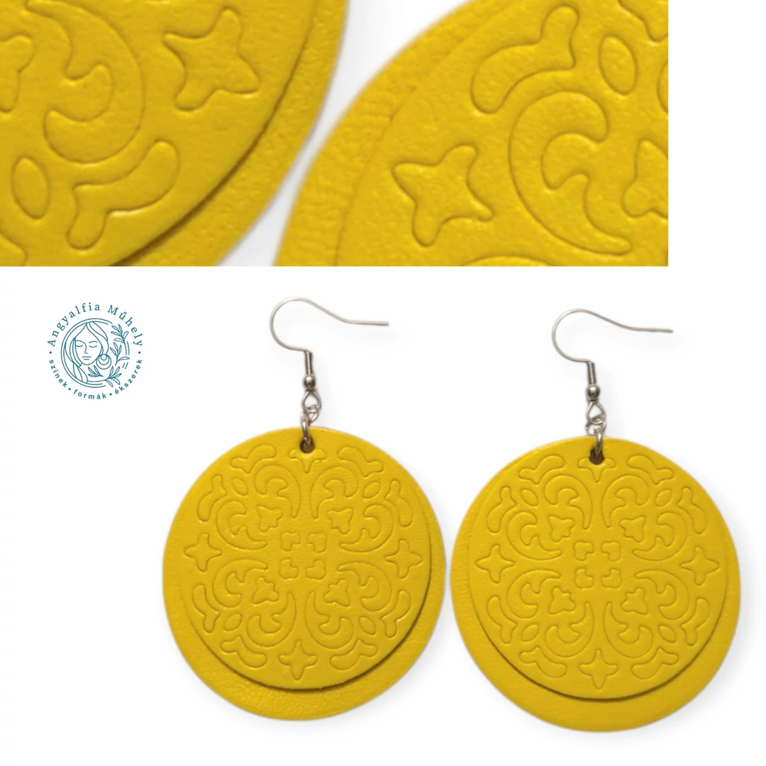 Sárga pajzs bőrékszer