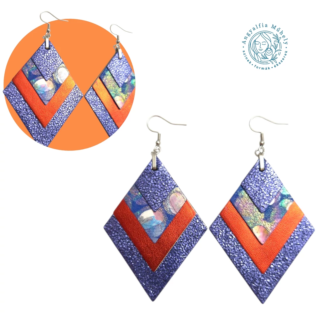 Kagylók a tengerben, csillagok az égen - rombuszékszer