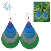 Csepp bőr fülbevaló