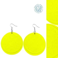 Mandala bőr fülbevaló