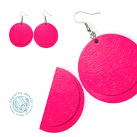 Pajzs bőr fülbevaló