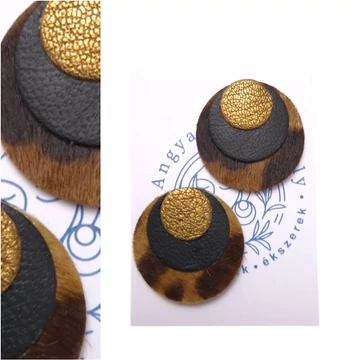 Limitált leopárdmintás bedugós bőrékszer