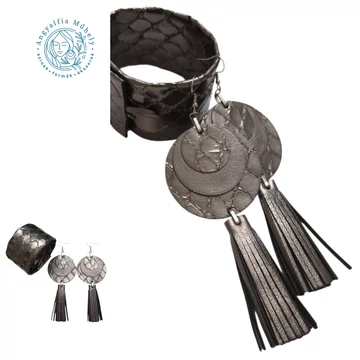 Csodaszép grafitszürke statement ékszerszett