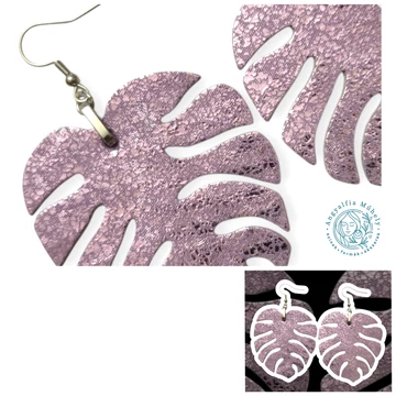 Levendula filodendronékszer, metálfénnyel