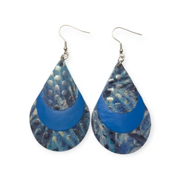 Trópusi kékség csepp fülbevaló