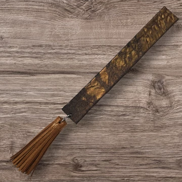 Bronz-rozsda bőr könyvjelző