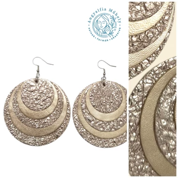 Extravagáns világos rosegold kör fülbevaló