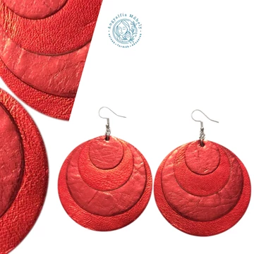  Extravagáns korall narancs kör fülbevaló