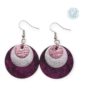 Purpur-rózsaszín kis bőrékszer