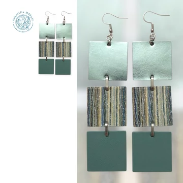 Vízvonalak, négyszögek - statement bőrékszer