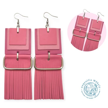 Statement bőrékszer, rózsaszín árnyalatokban