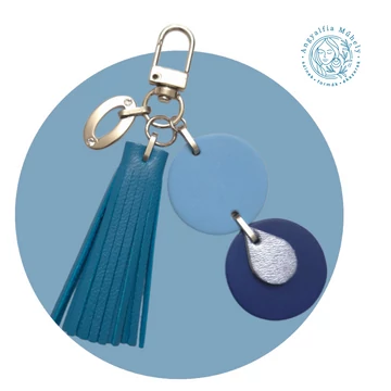 Kék korszak - bőr táskadísz és kulcstartó