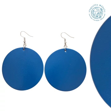 Klasszikus kék minimalista bőr fülbevaló