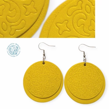 Sárga pajzs bőrékszer