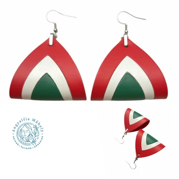 Trikolor piramis bőrékszer