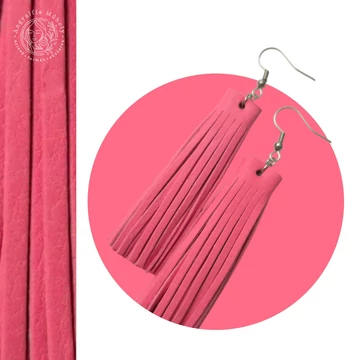 Barbie rózsaszín, élénk árnyalatban - rojtos bőrékszer