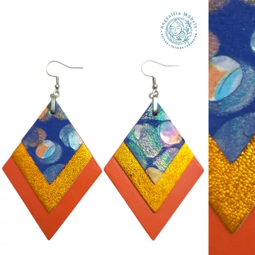 Kagylók a tengerben, naplementében - rombuszékszer